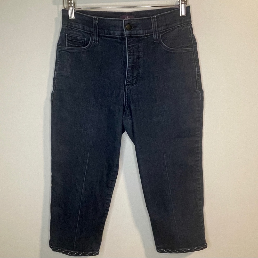 NYDJ Cropped Jeans Beaded Accents Size 6P